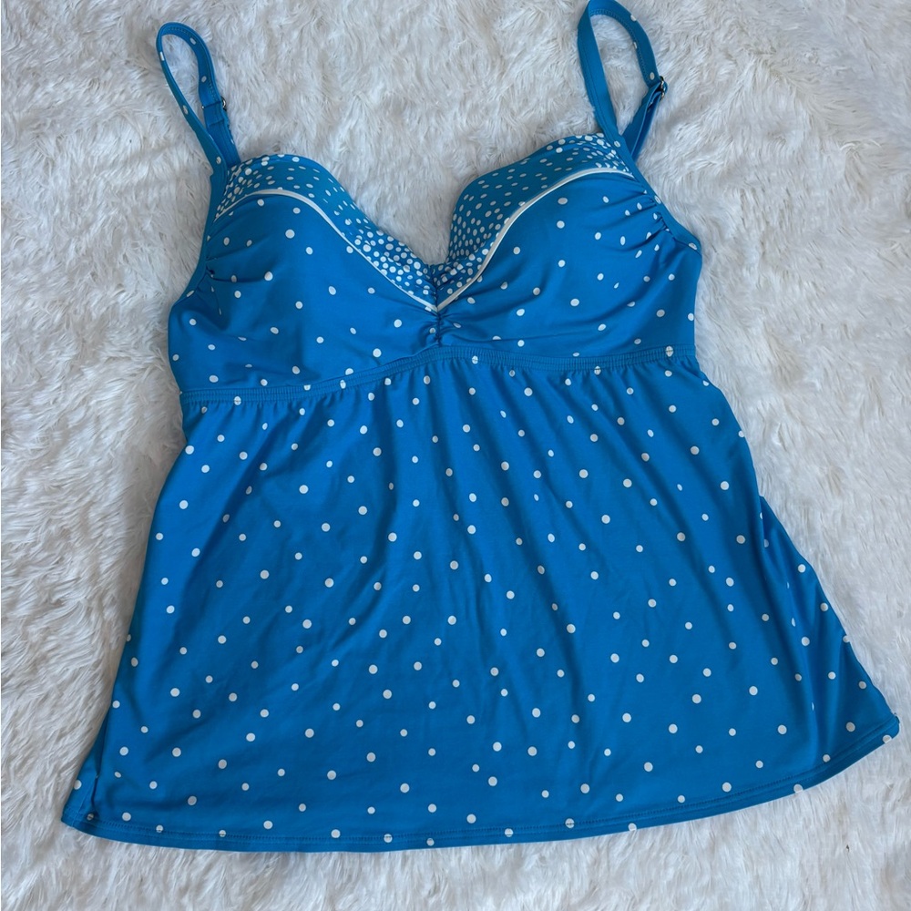 Blue Polka Dot Tank Top